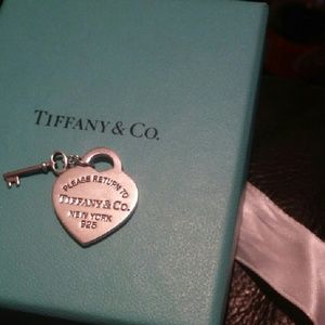 Tiffany & Co. 925  Heart Tag With Key Charm