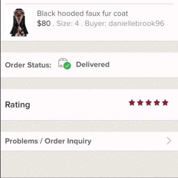 black Faux Fur Coat - Picture 4 of 4