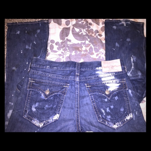 Men's True Religion Bleached Blue Jeans