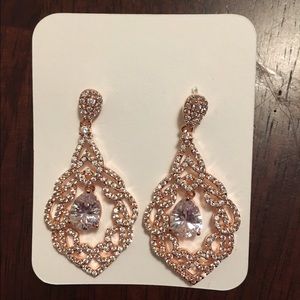 Women's Rose Gold Chandelier Earrings