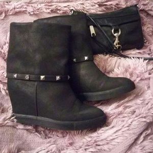 J LO Wedge Moto Booties