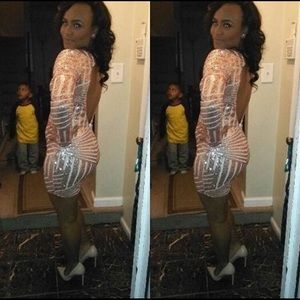 ROSE GOLD SEQUIN DRESS