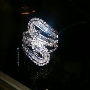 925 Silver Natural Gemstone White Sapphire.