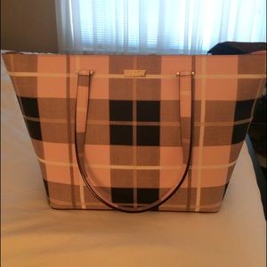 Kate spade plaid tote bag