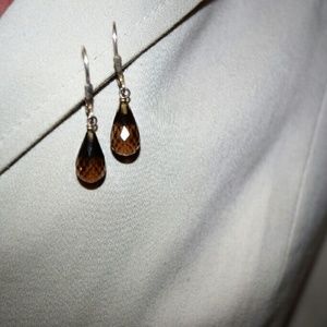 Silpada Brown quartz drop earrings