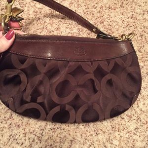 Chocolate brown Coach shoulder bag