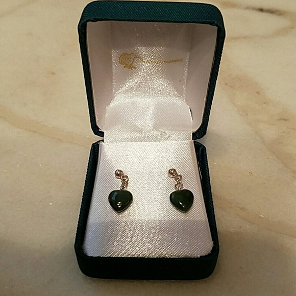 Agate Heart Earrings