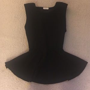 Black Everly Peplum Top