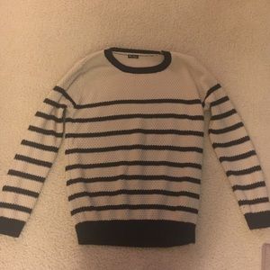 Cream & Black Striped Sweater