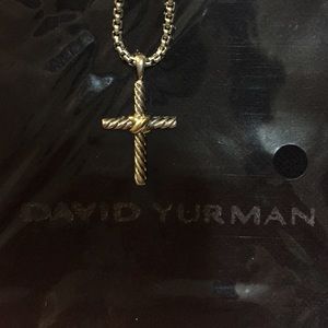 ❗️NEW David Yurman Petite X Cross w/ Gold ON chain