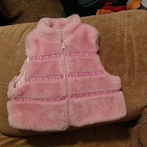 Pink fluffy vest