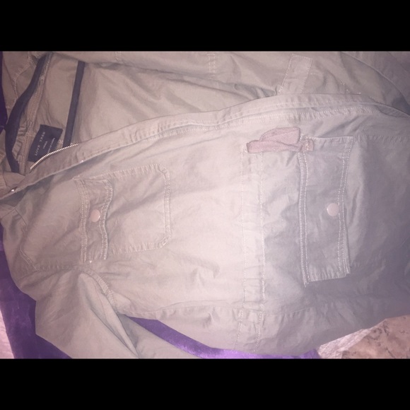 Long army green coat - Picture 3 of 4