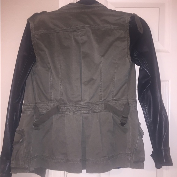 Gianni bini leather and army green jacket - Picture 2 of 3