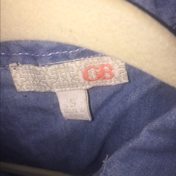 3/4 sleeve Aztec and blue jean shirt - Picture 3 of 3