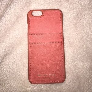 Peach Micheal Kors Card Holding Case for IPhone 6