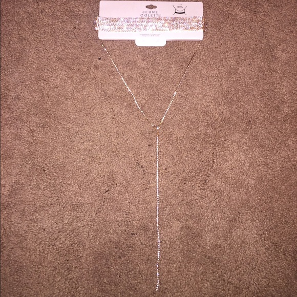Rhinestone choker.