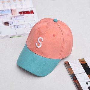 Two toned suede dad hat