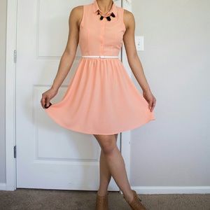 H&M Pastel peach A line dress