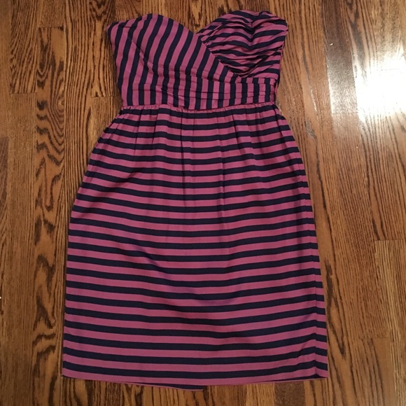 Coreylynncalter striped pink and navy dress