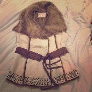 Guess faux fur and faux suede vest size S