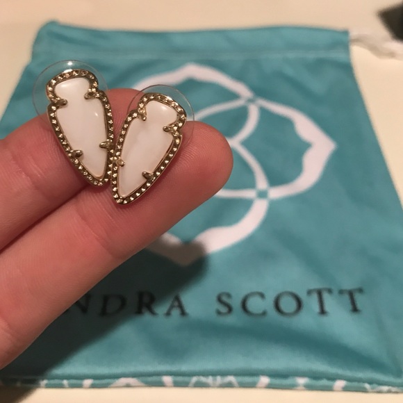 White Stone Kendra Scott Studs