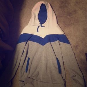 Holdwell Blue, White and gray Hoodie