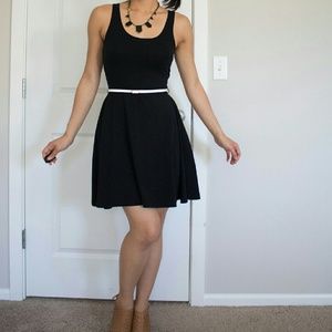 Beautiful A line dress in royal blue and black