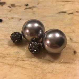 Double Sided Pearl Earrings