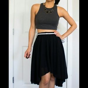Beautiful and sexy high low hem line skirt in mint