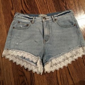 Free people denim shorts