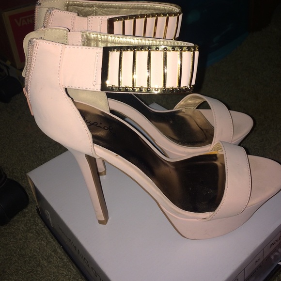 Pink Qupid sandal heels