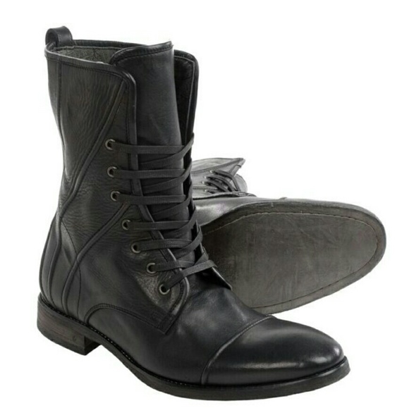 John Varvatos Fleetwood Corded Lace Boots