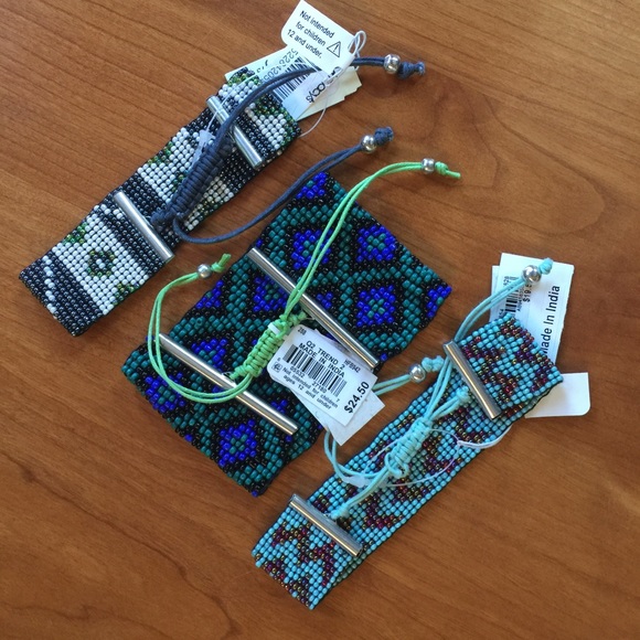 Three BoHo beaded bracelets - Picture 2 of 3