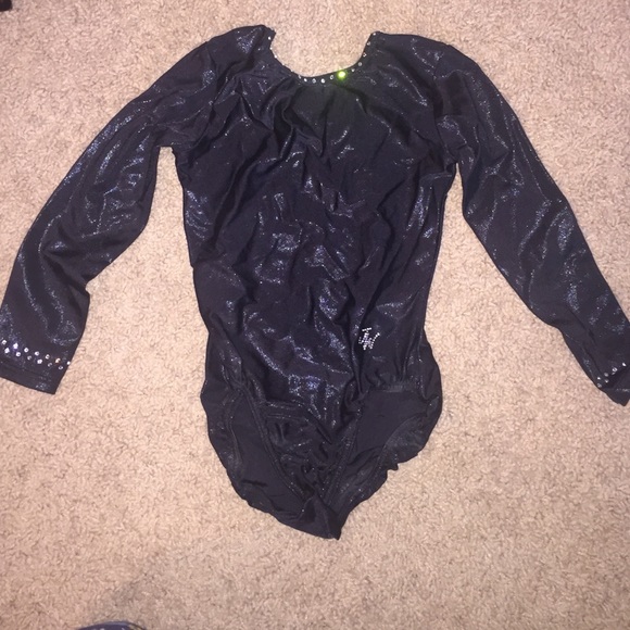 Black long sleeve leotard