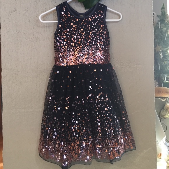 Crystal Doll Other - Dark navy/black copper sequence dress