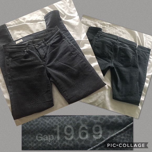 GAP Denim - Gap grey reptile print skinny Jean 26 GAP Denim - Gap grey reptile print skinny Jean 26