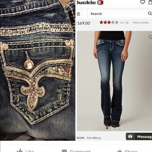 Rock revival jeans 27 inseam 33