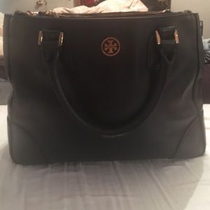 Black Tory Burch Robinson Double Zip Tote