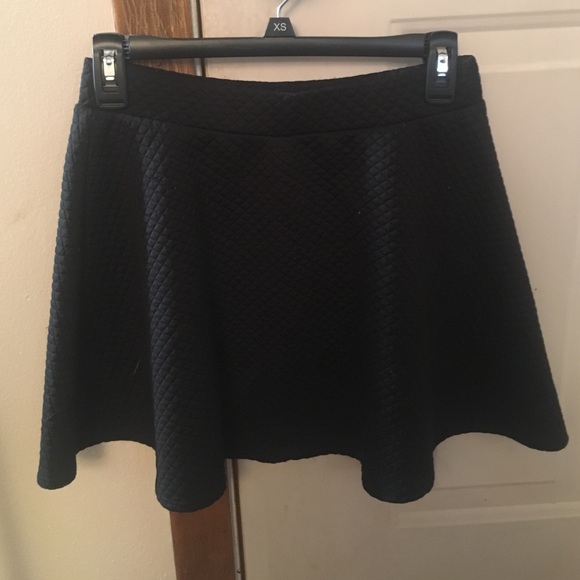 Black mini skirt