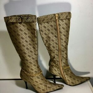 Natalie Stiletto Knee high Designer Boots Size 8.5