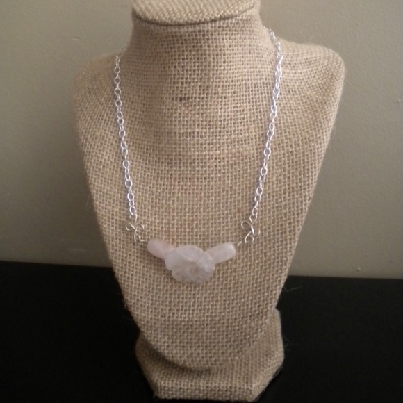 Rose Quartz Statement Necklace OOAK