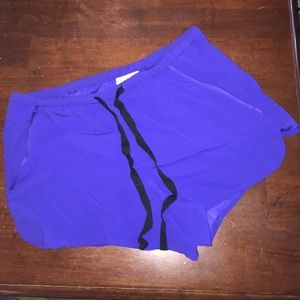 Babaton royal blue shorts with drawstring