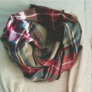 Plaid Wool Scarf