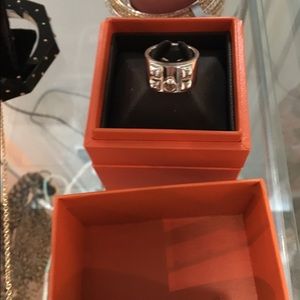 Hermes silver ring