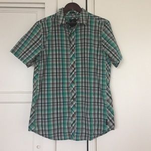 Men's large slim fit prana buttondown