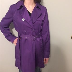 Purple Kenneth Cole Reaction trench coat