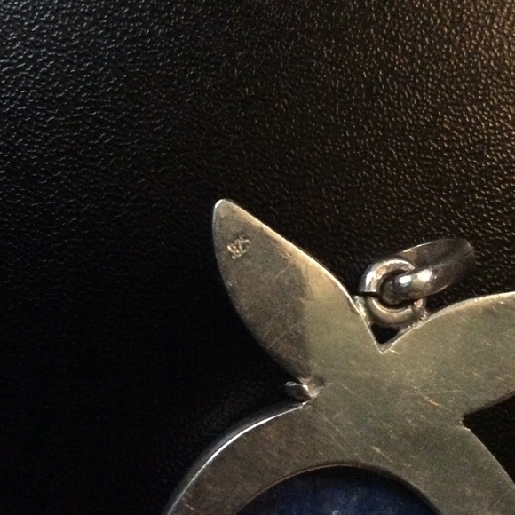 Sterling Silver | 2 3/4” Lapis Pendant - Picture 4 of 4