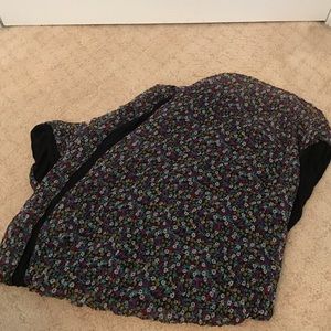 Floral-patterned circle scarf