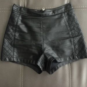Faux Leather Shorts