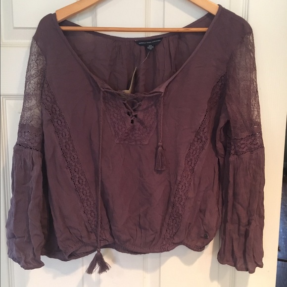 Purple flowy blouse